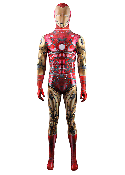 Iron Man Tony Stark Costume Cosplay Bodysuit for Adult Kid