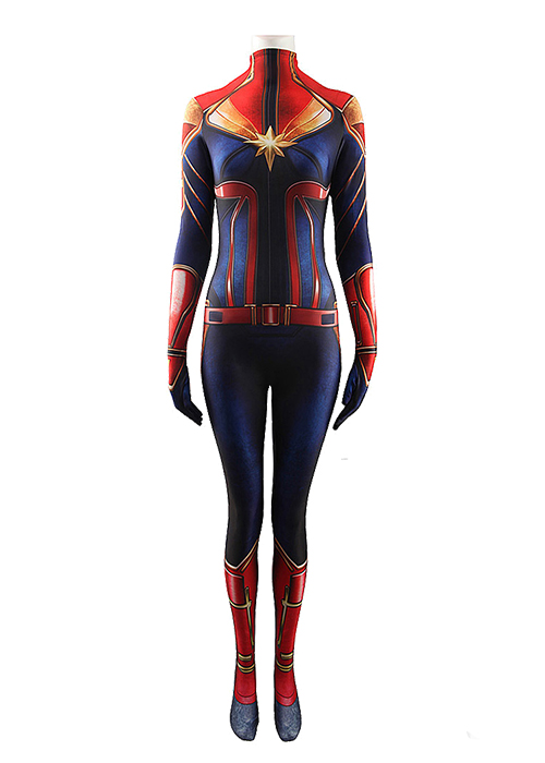 Captain Marvel Costume Cosplay Carol Danvers Bodysuit for Women Kid ...