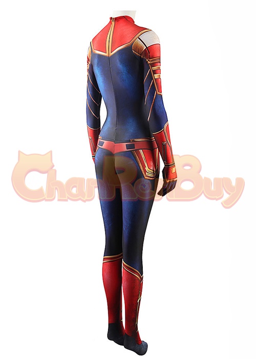 Captain Marvel Costume Cosplay Carol Danvers Bodysuit for Women Kid