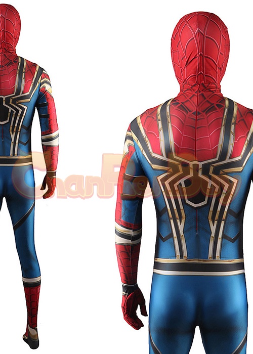 The Infinity Saga Iron Spider-Man Costume Cosplay Bodysuit for Adult Kid