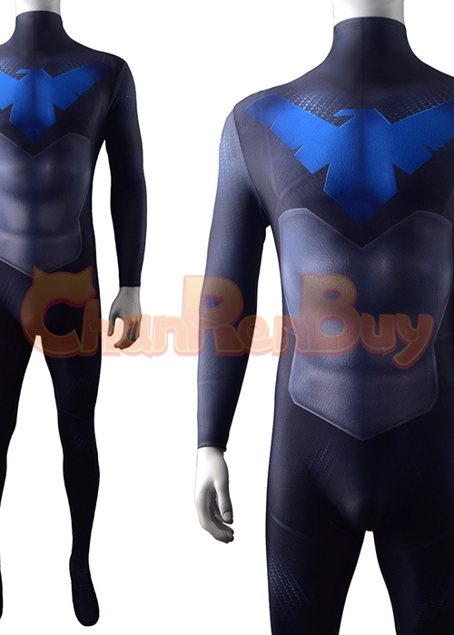 Nightwing Costume Cosplay Dick Grayson Bodysuit for Adult Kid