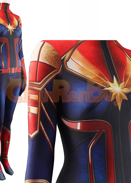 Captain Marvel Costume Cosplay Carol Danvers Bodysuit for Women Kid
