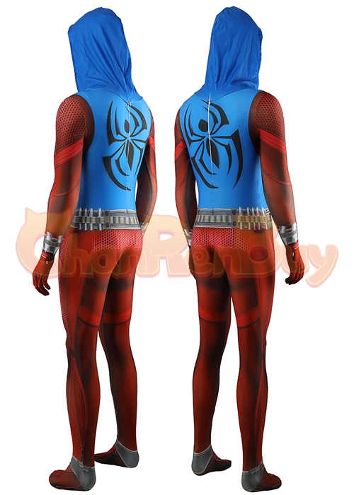 Spider-Man: Across the Spider-Verse Scarlet Spider Ben Reilly Costume Cosplay Bodysuit for Adult Kid
