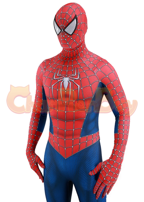 Spider Man 2 Tobey Maguire Cosplay Peter Parker Bodysuit for Adult Kid