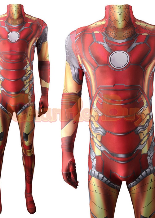 Iron Man Costume Cosplay Tony Stark Bodysuit For Adult Kid