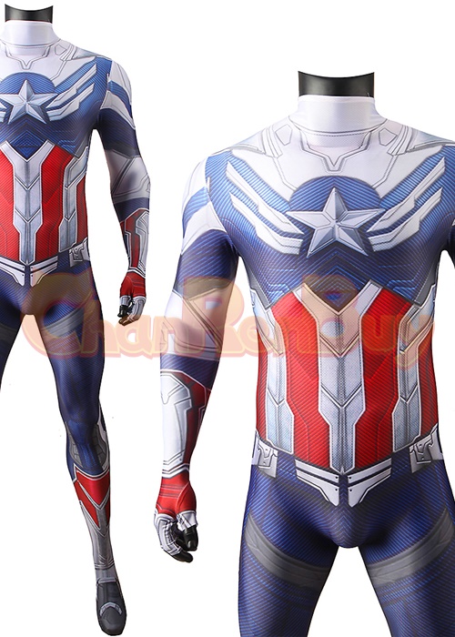 Captain America Cosplay Sam Wilson / Falcon Bodysuit For Adult Kid