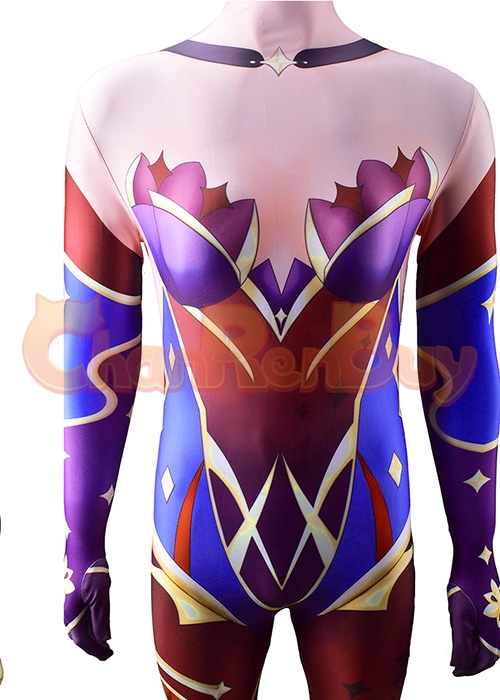 Genshin Impact Costume Cosplay Mona Bodysuit for Adult Kid