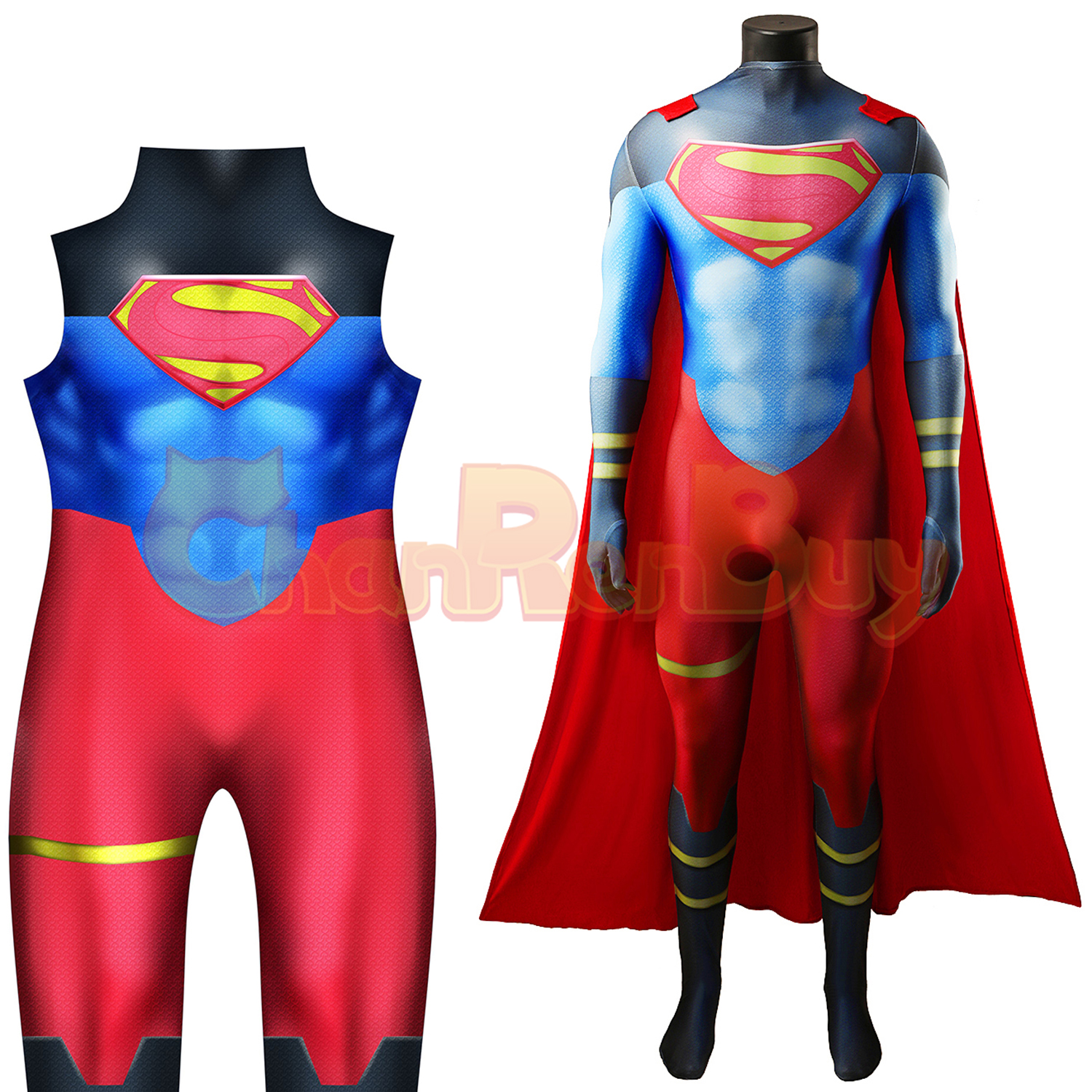 Superhero Man Costume Superhero Boy Bodysuit Cosplay for Adult Kids