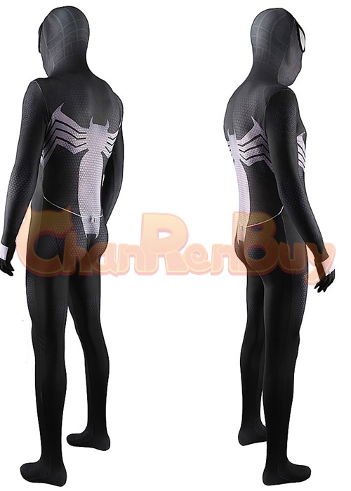 Spider-Man 3 Black Spider-Man Costume Cosplay Bodysuit Ver. 3 for Adult Kid