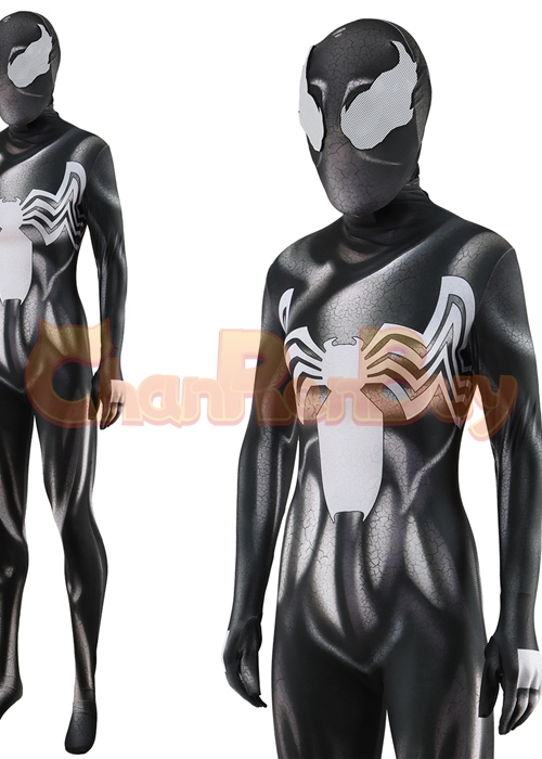 Marvel's Spider-man 2 Spider-man Venom Costume Cosplay Bodysuit for Adult Kid Ver. 2