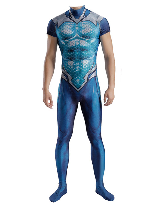 Teen Titans Costume Cosplay Aqualad Garth Bodysuit for Adult Kid