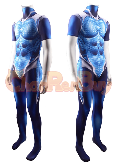 Teen Titans Costume Cosplay Aqualad Garth Bodysuit for Adult Kid