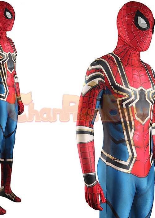 The Infinity Saga Iron Spider-Man Costume Cosplay Bodysuit for Adult Kid