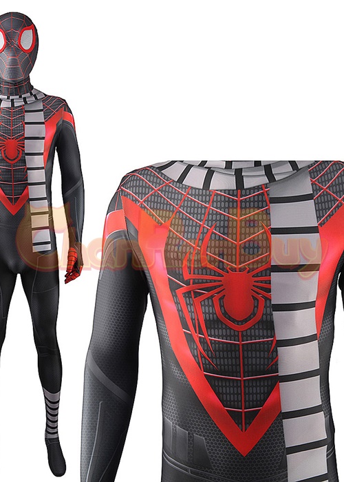 Spider-Man Costume Cosplay Miles Morales Bodysuit Ver. 5 for Adult Kid