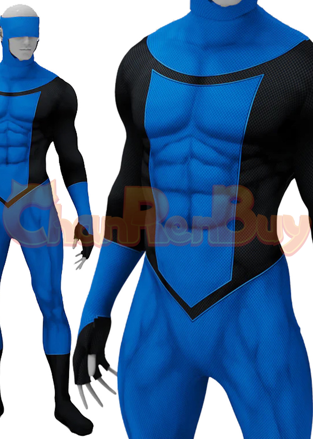 Mark Grayson Costume Invincible Bodysuit Cosplay Blue Ver for Adult Kids