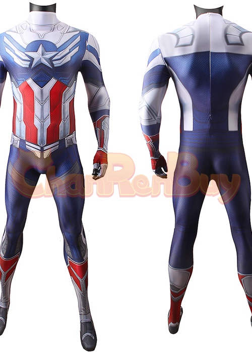 Captain America Cosplay Sam Wilson / Falcon Bodysuit For Adult Kid
