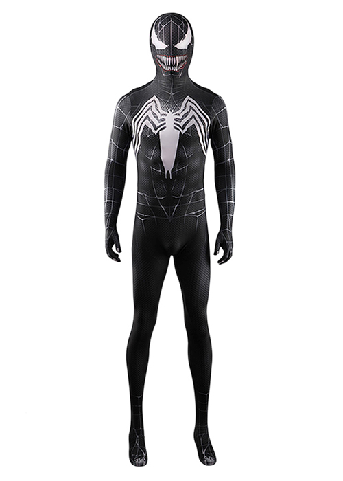 Spider-Man 3 Venom Super-Man Costume Cosplay Spider-Man Bodysuit for Adult Kid
