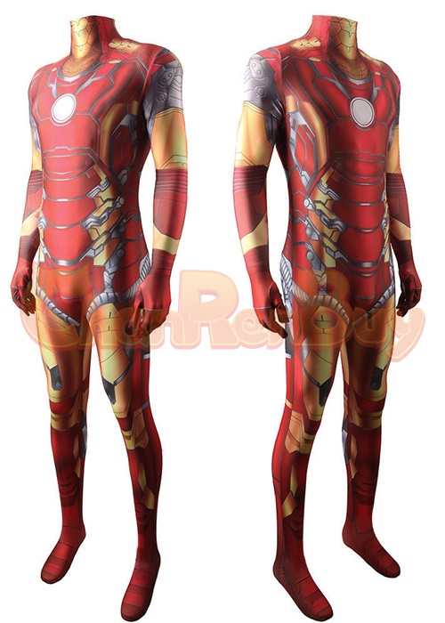 Iron Man Costume Cosplay Tony Stark Bodysuit For Adult Kid