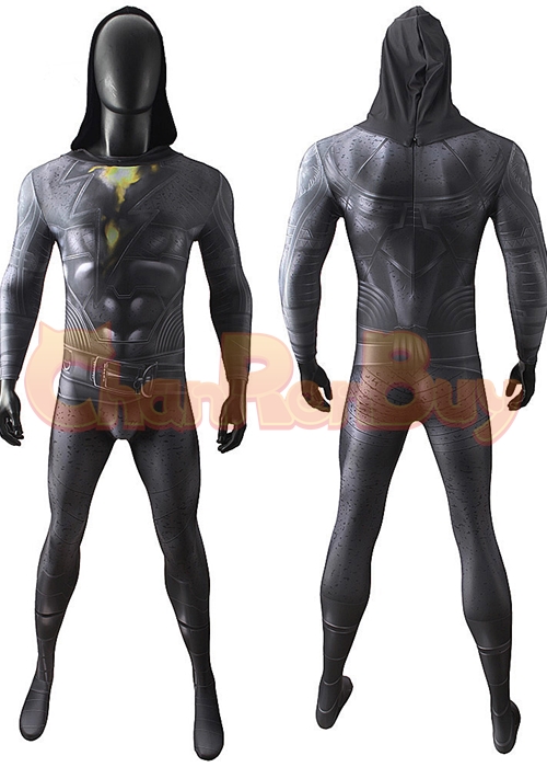Black Adam Costume Cosplay Teth-Adam Bodysuit For Adult Kid