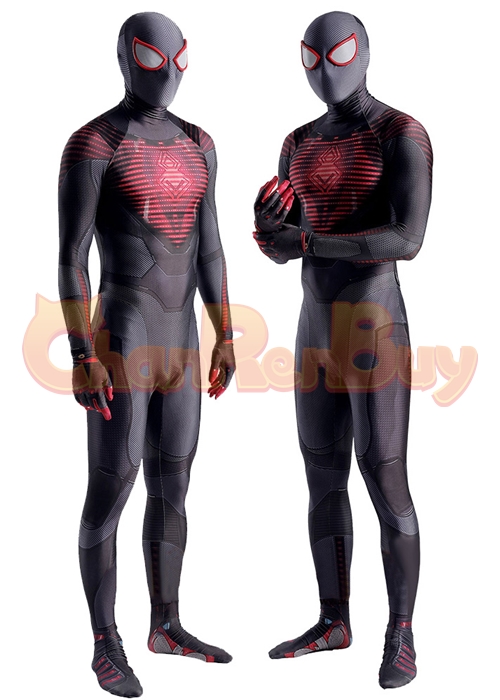 Spider- Man Costume Cosplay Miles Morales Bodysuit Ver.5 for Adult Kid