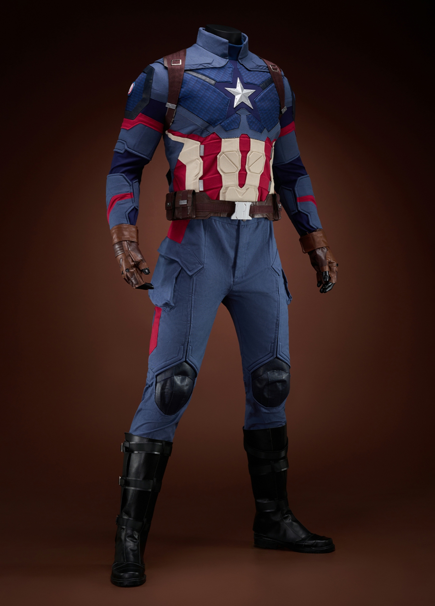 Captain America Costume Avengers Endgame Suit Cosplay Ver 1