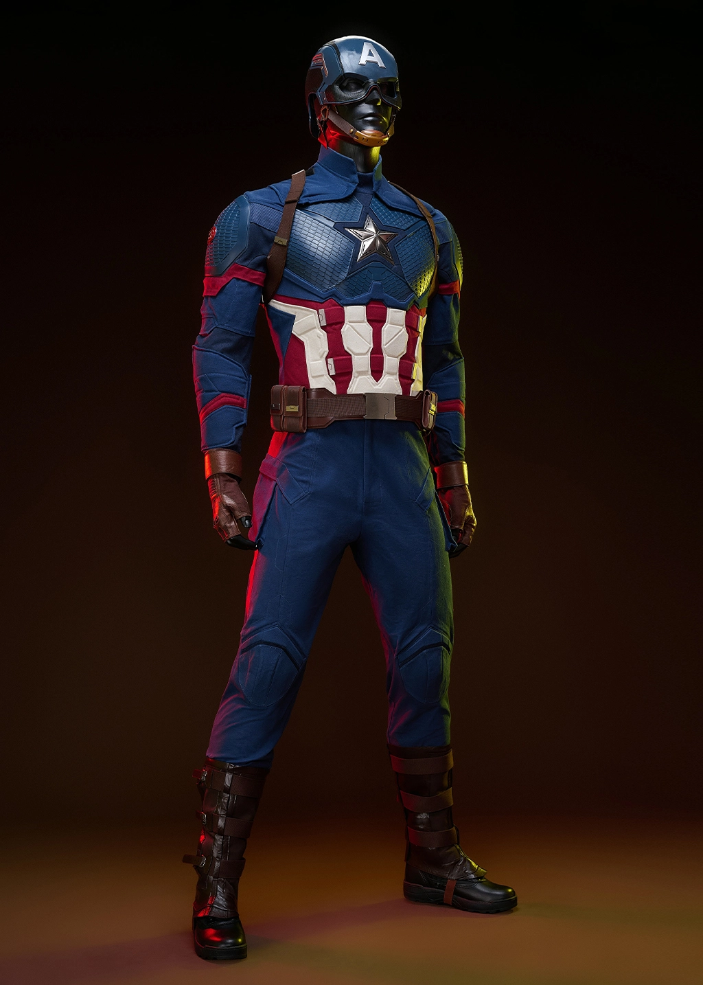 Captain America Costume Avengers Endgame Steve Rogers Suit Cosplay Upgrade Ver
