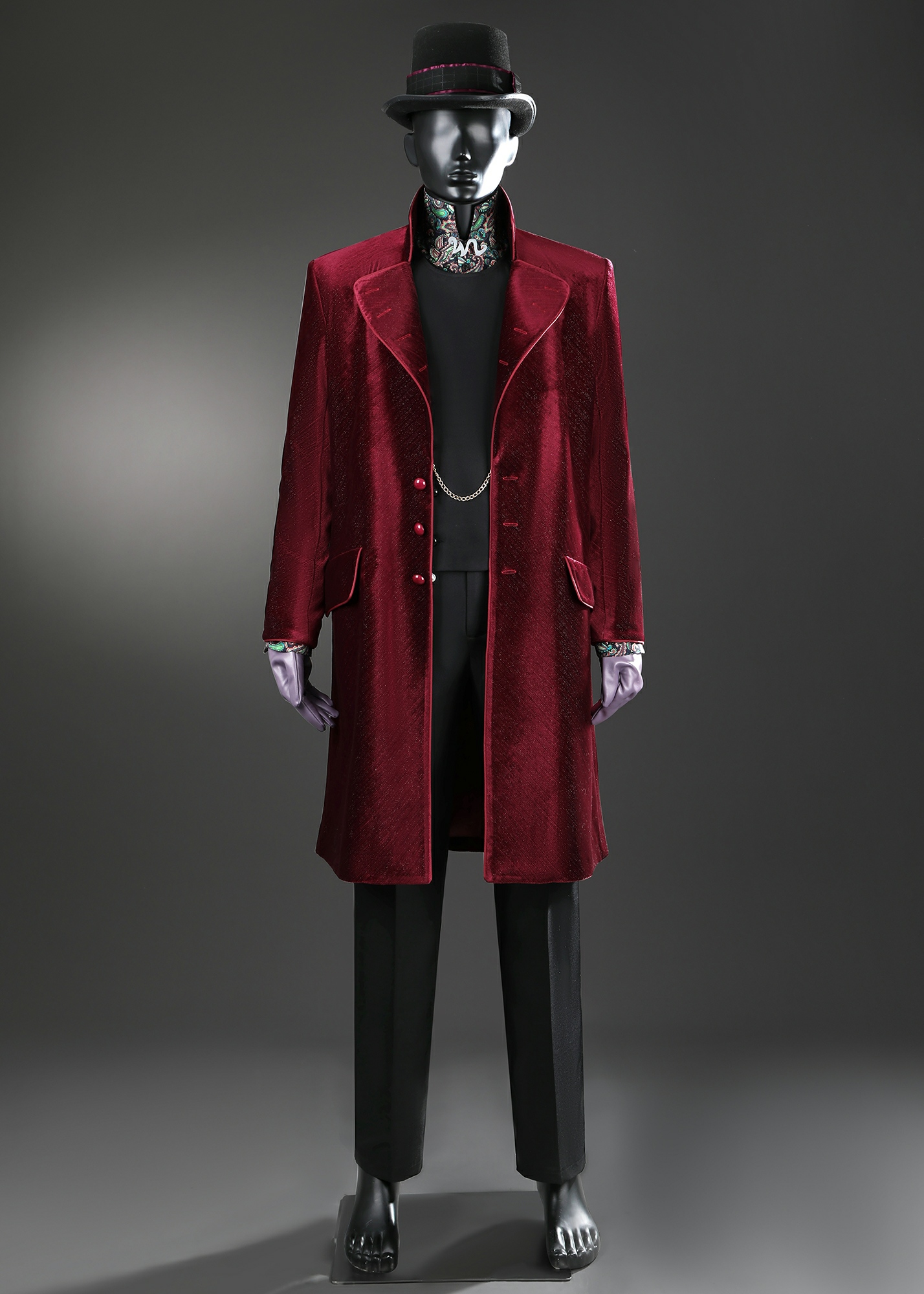 Willy Wonka Costume Charlie and the Chocolate Factory Suit Cosplay