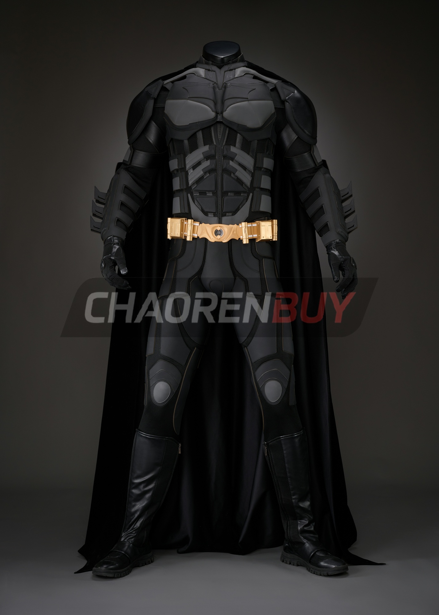 Superhero Bat Style Man Costume Bruce Wayne Suit Cosplay Top Level