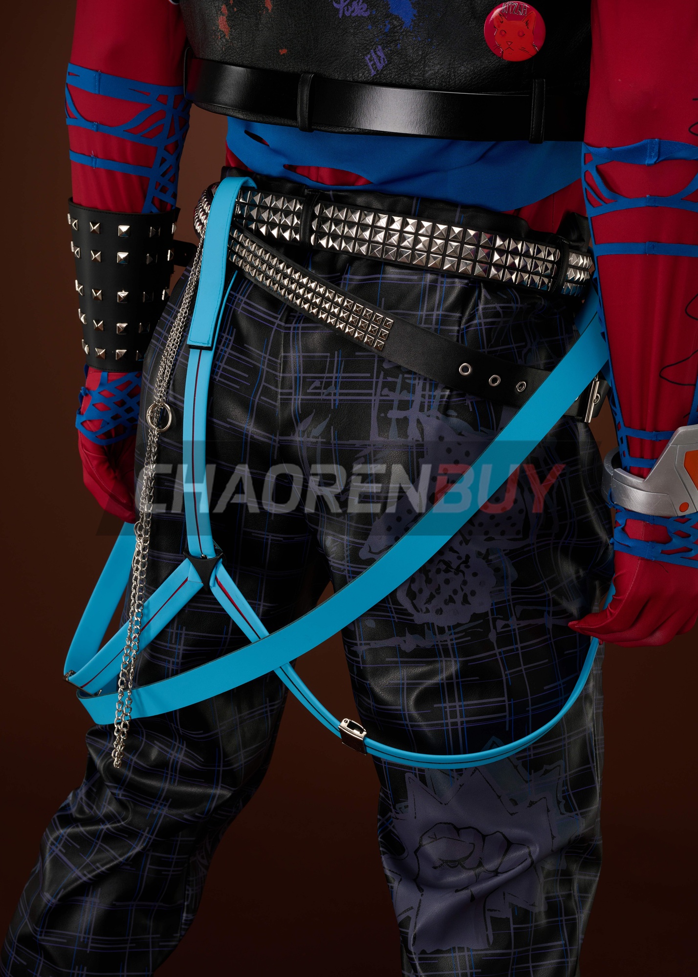 Spider-Punk Costume Spider-Man: Into the Spider-Verse Hobart Brown Suit Cosplay Upgrade Ver 2