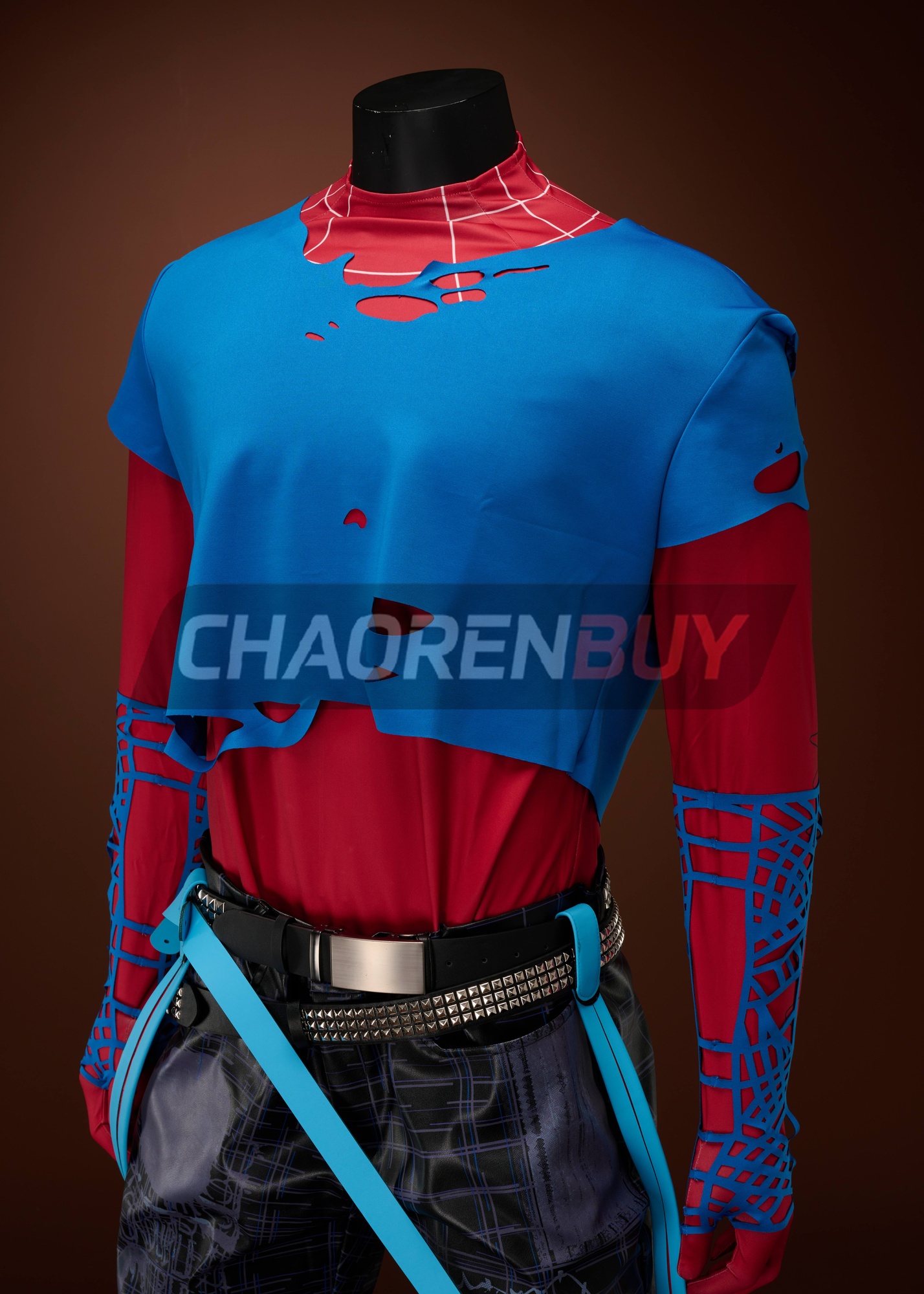 Spider-Punk Costume Spider-Man: Into the Spider-Verse Hobart Brown Suit Cosplay Upgrade Ver 2