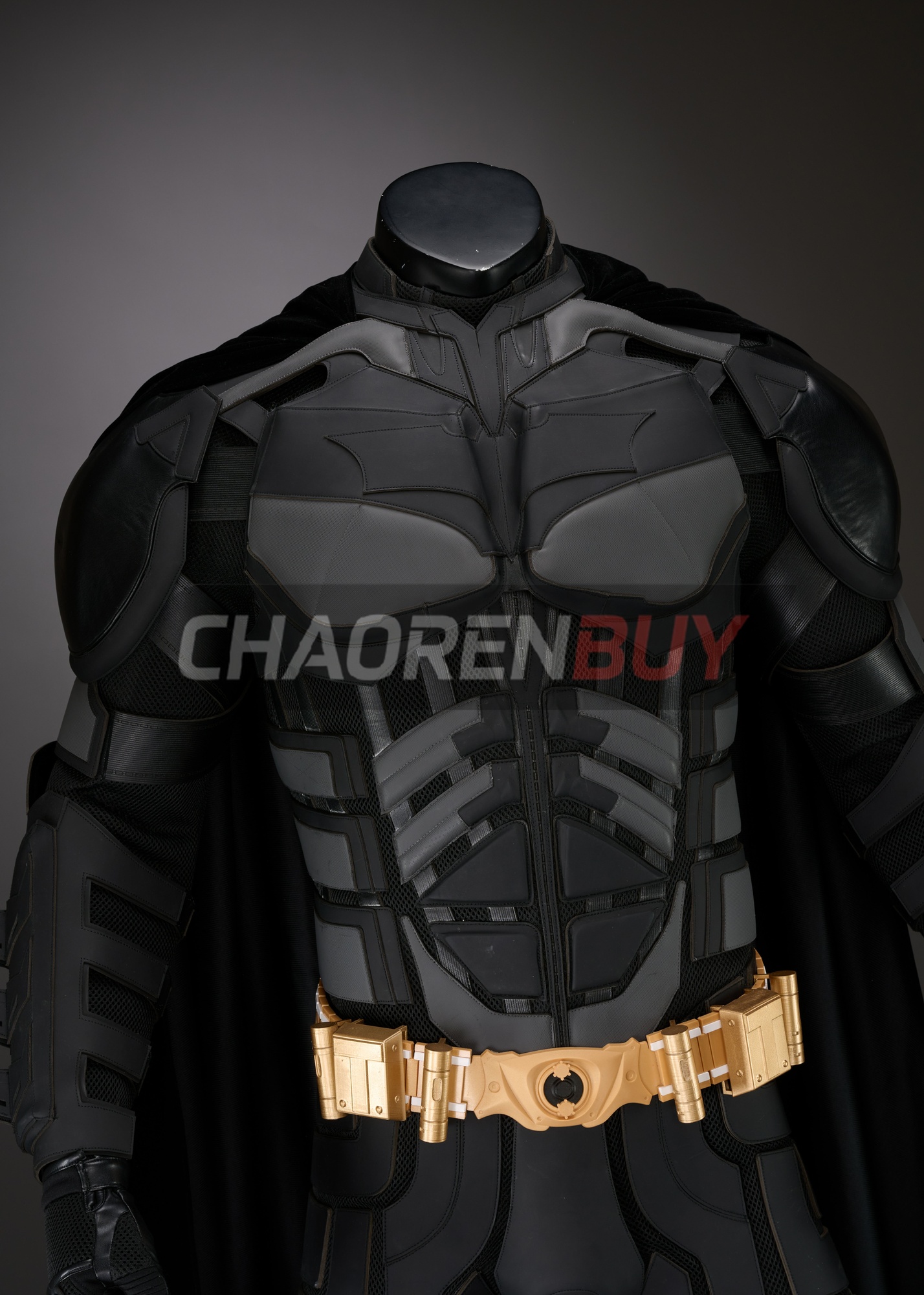 Superhero Bat Style Man Costume Bruce Wayne Suit Cosplay Top Level
