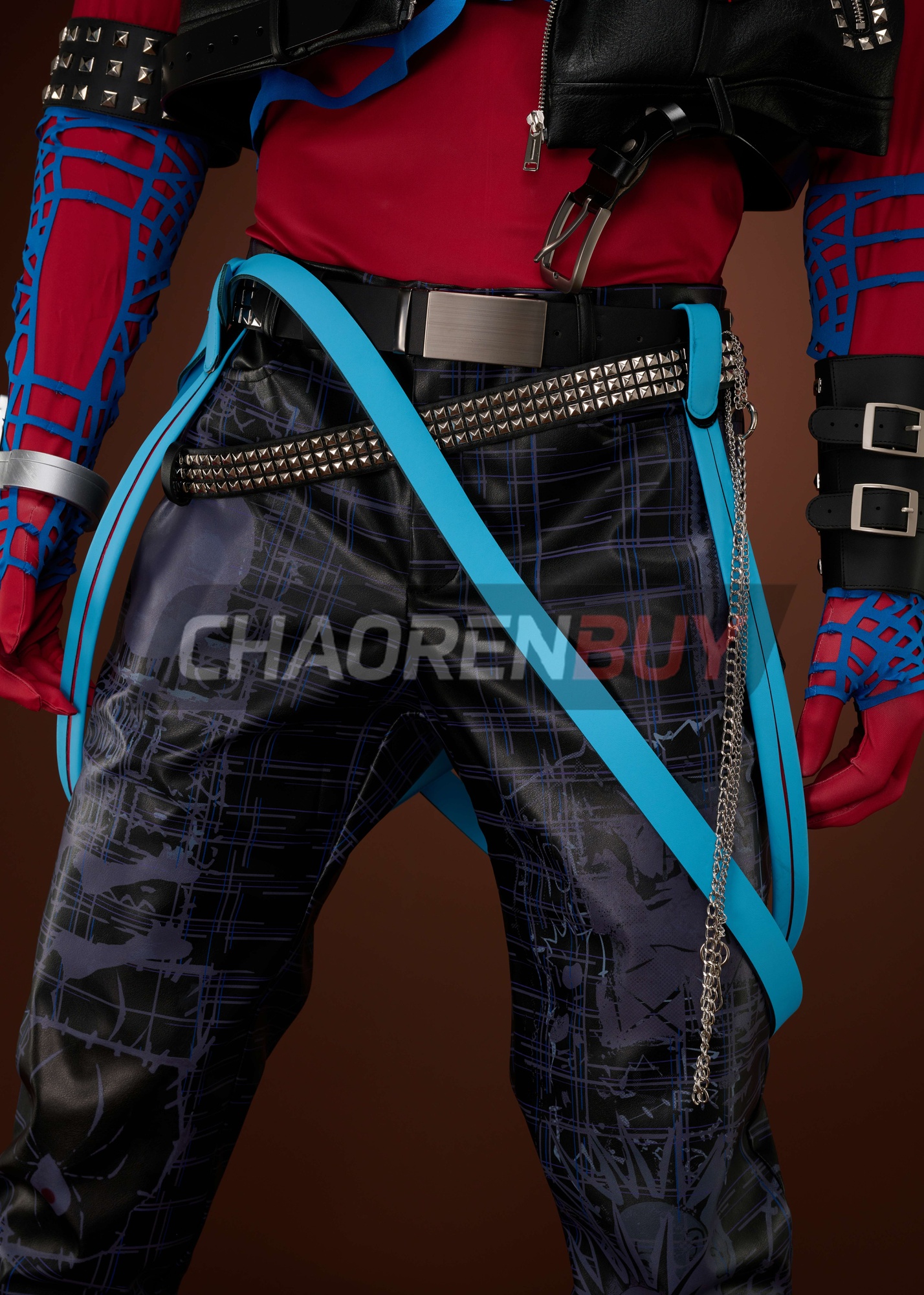 Spider-Punk Costume Spider-Man: Into the Spider-Verse Hobart Brown Suit Cosplay Upgrade Ver 2