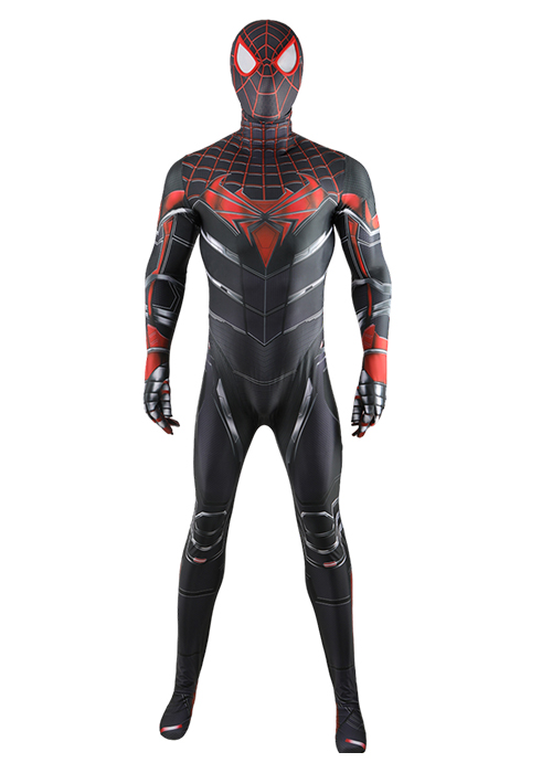 Miles Morales Advanced Tech Suit Costume Cosplay Marvel's Spider-Man Bodysuit for Adult Kid