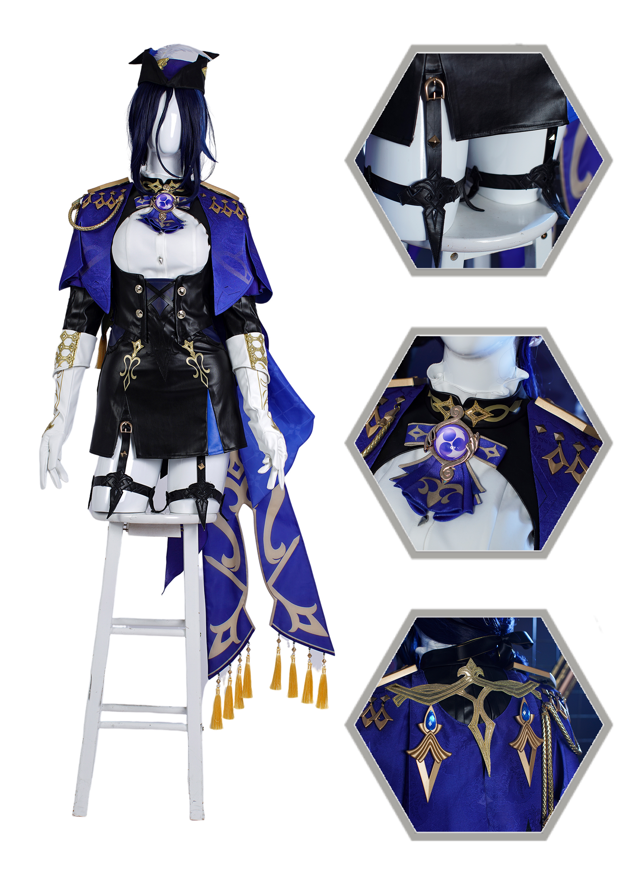 Genshin Impact Clorinde Costume Suit Cosplay Ver.1