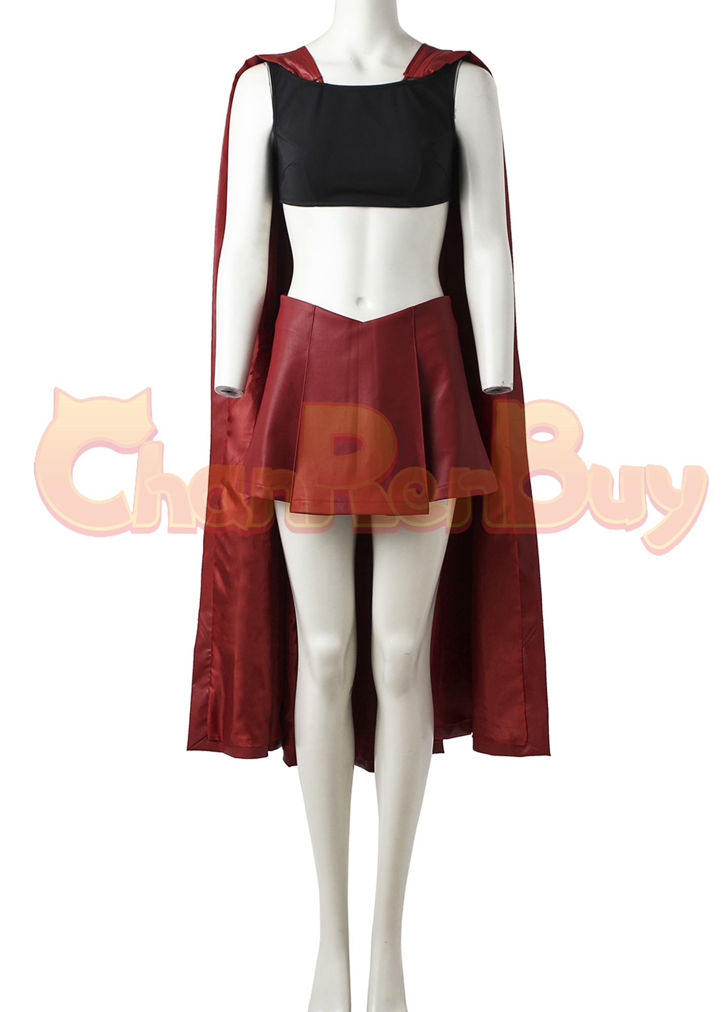 Superhero Costume Kara Zor-El Girl Cosplay Suit with Cloak