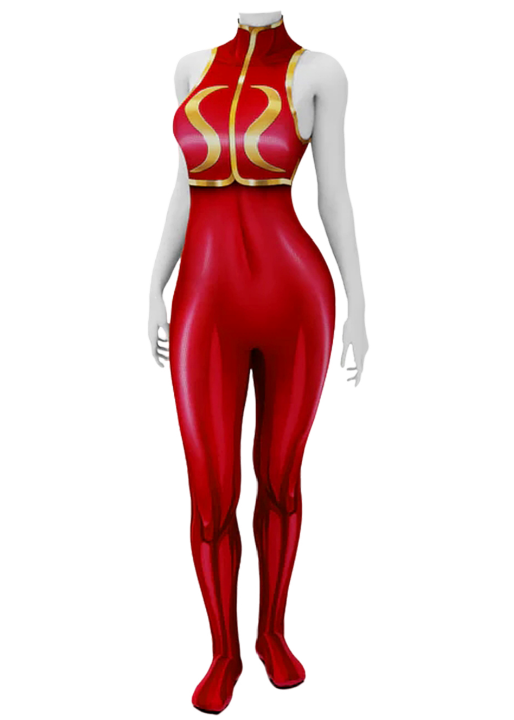Street Fighter II Costume Chun-Li Bodysuit Cosplay for Adult Kids