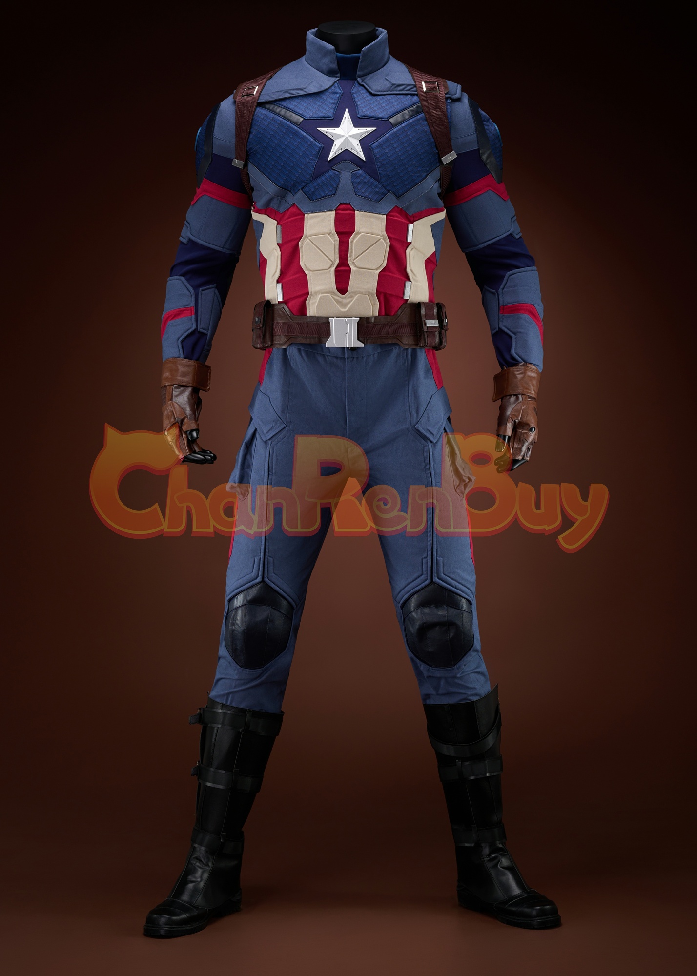 Captain America Costume Avengers Endgame Suit Cosplay Ver 1