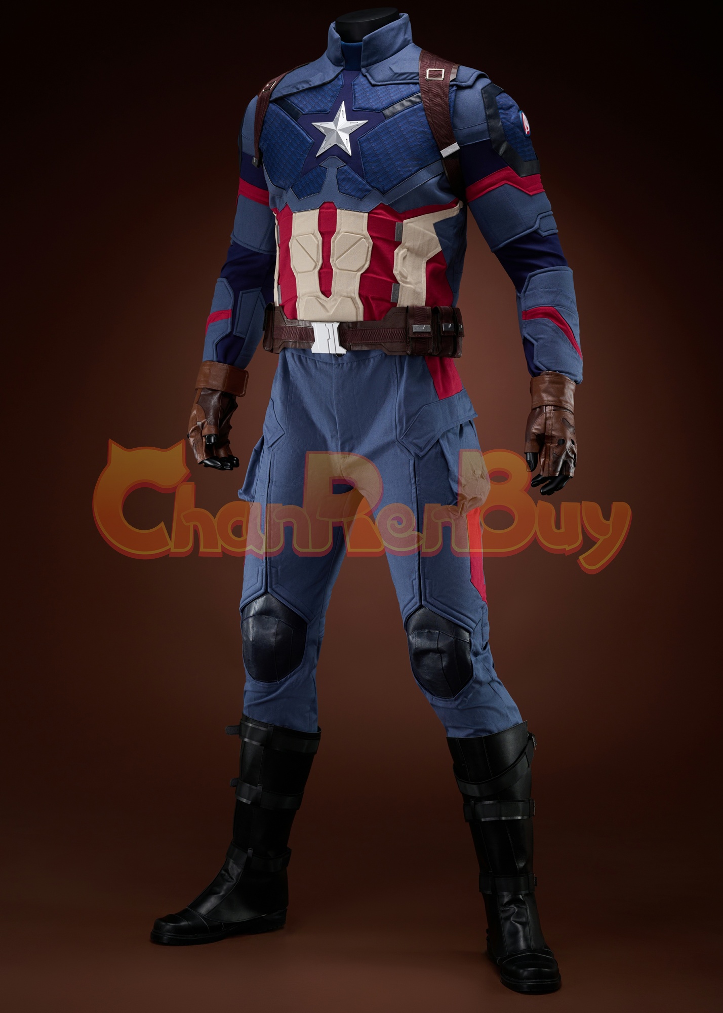 Captain America Costume Avengers Endgame Suit Cosplay Ver 1