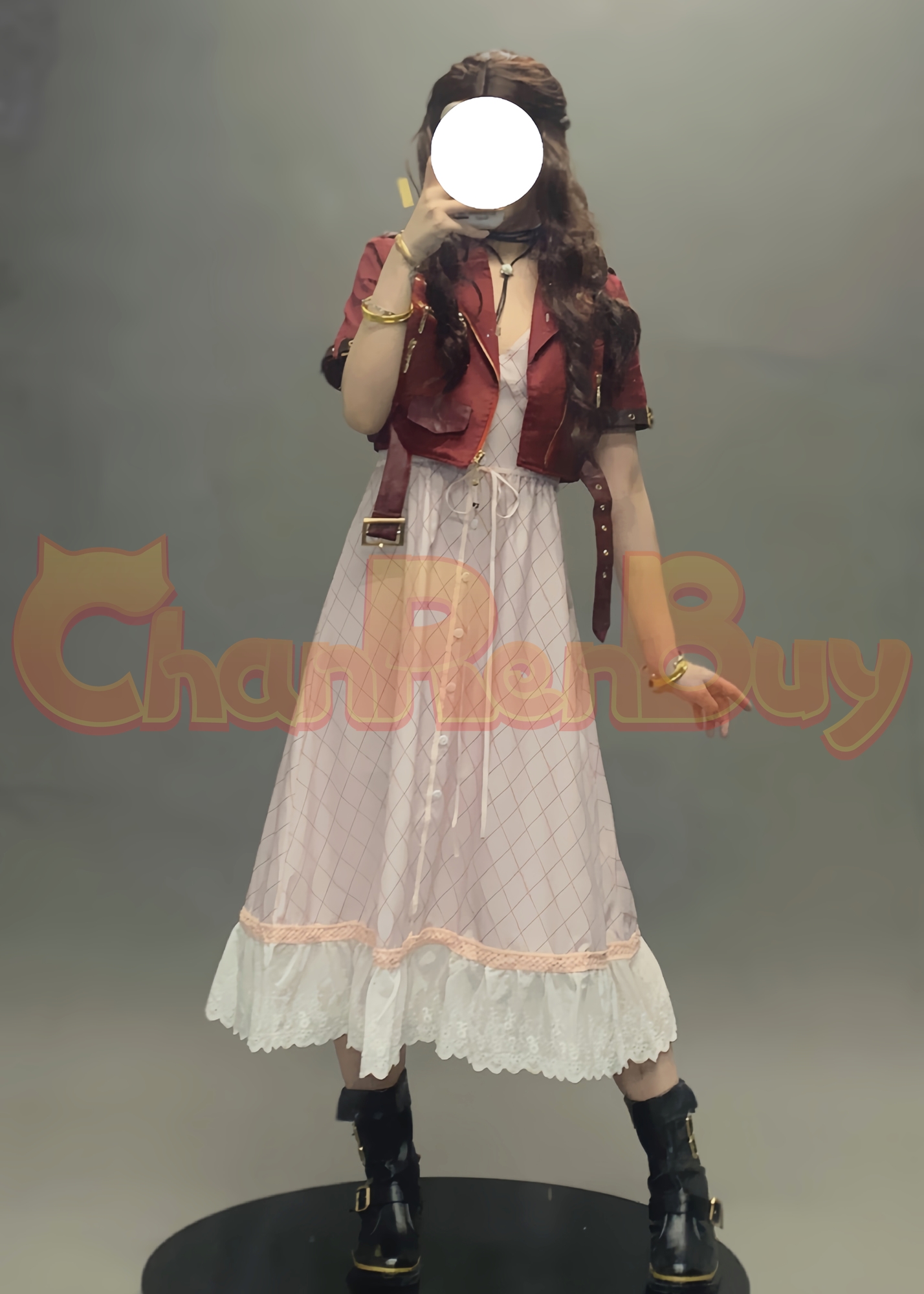 Aerith Gainsborough Costume Crisis Core: Final Fantasy VII Suit Cosplay