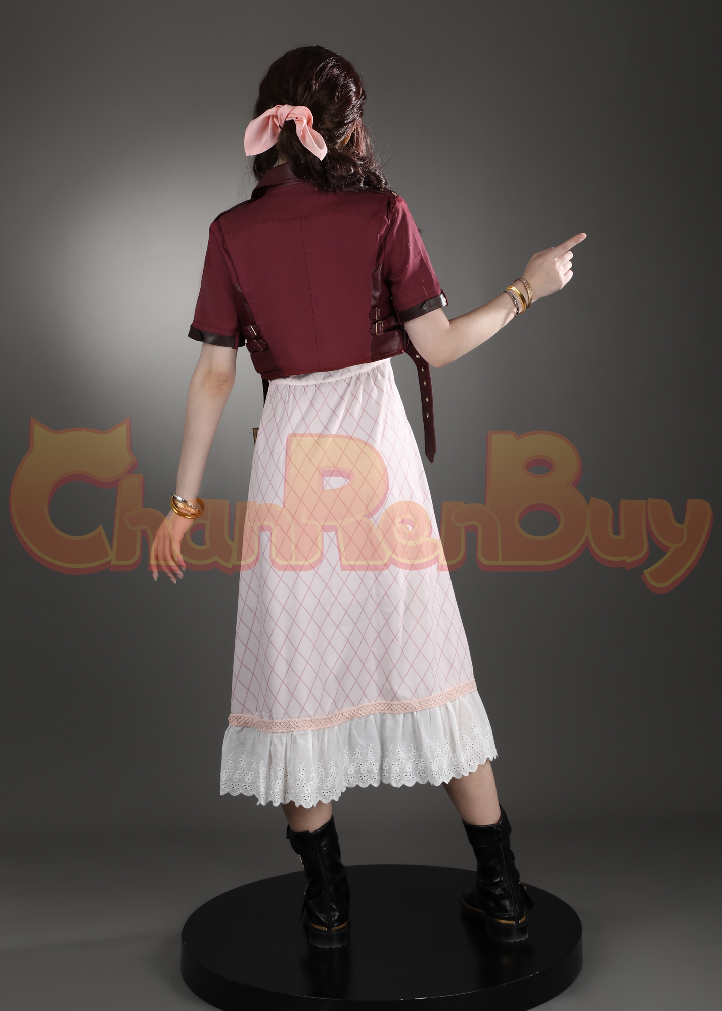 Aerith Gainsborough Costume Crisis Core: Final Fantasy VII Suit Cosplay