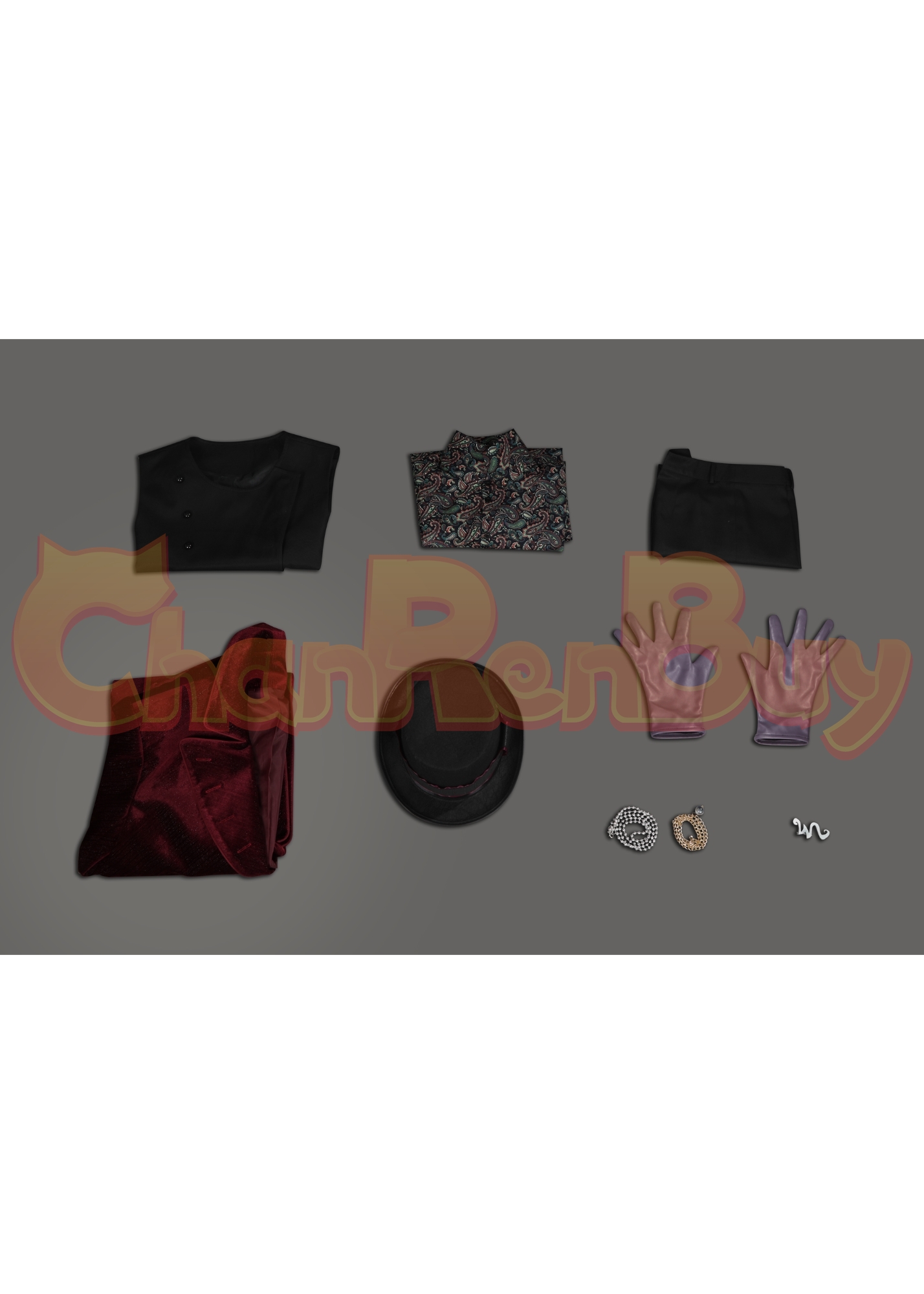 Willy Wonka Costume Charlie and the Chocolate Factory Suit Cosplay