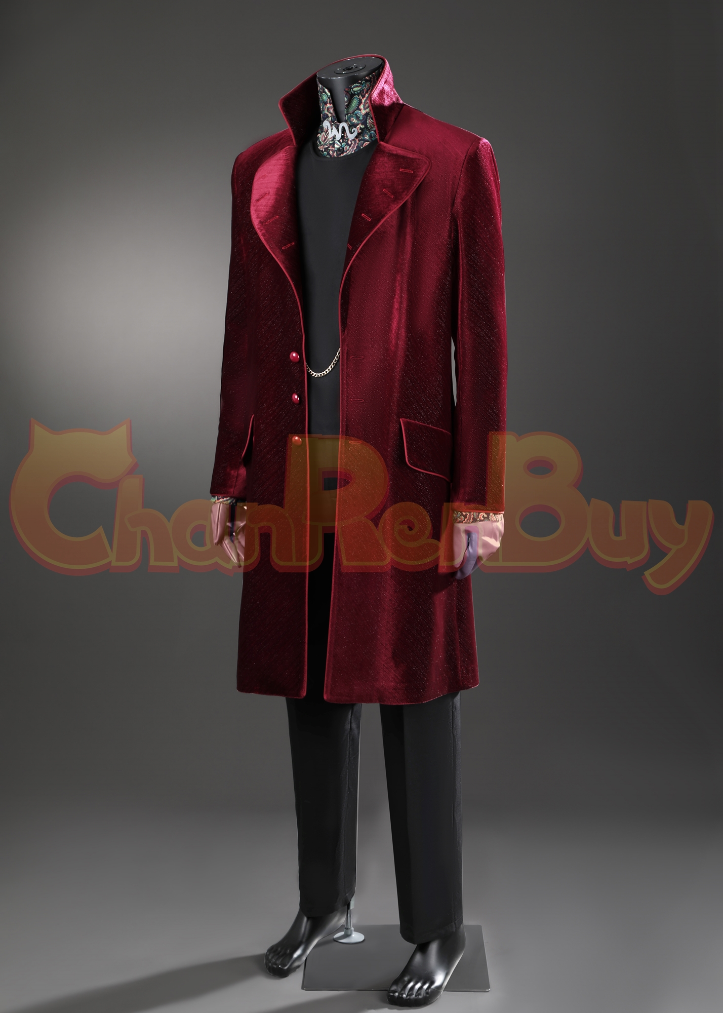 Willy Wonka Costume Charlie and the Chocolate Factory Suit Cosplay