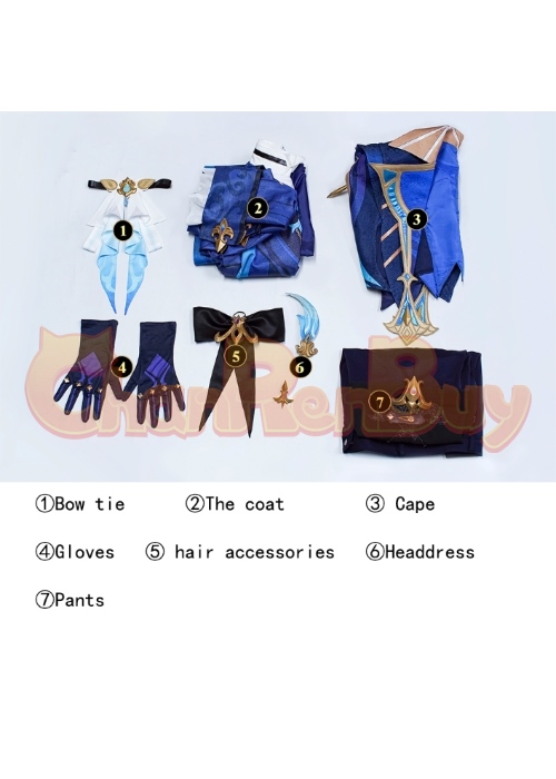 Genshin Impact Neuvillette Costume Cosplay Suit