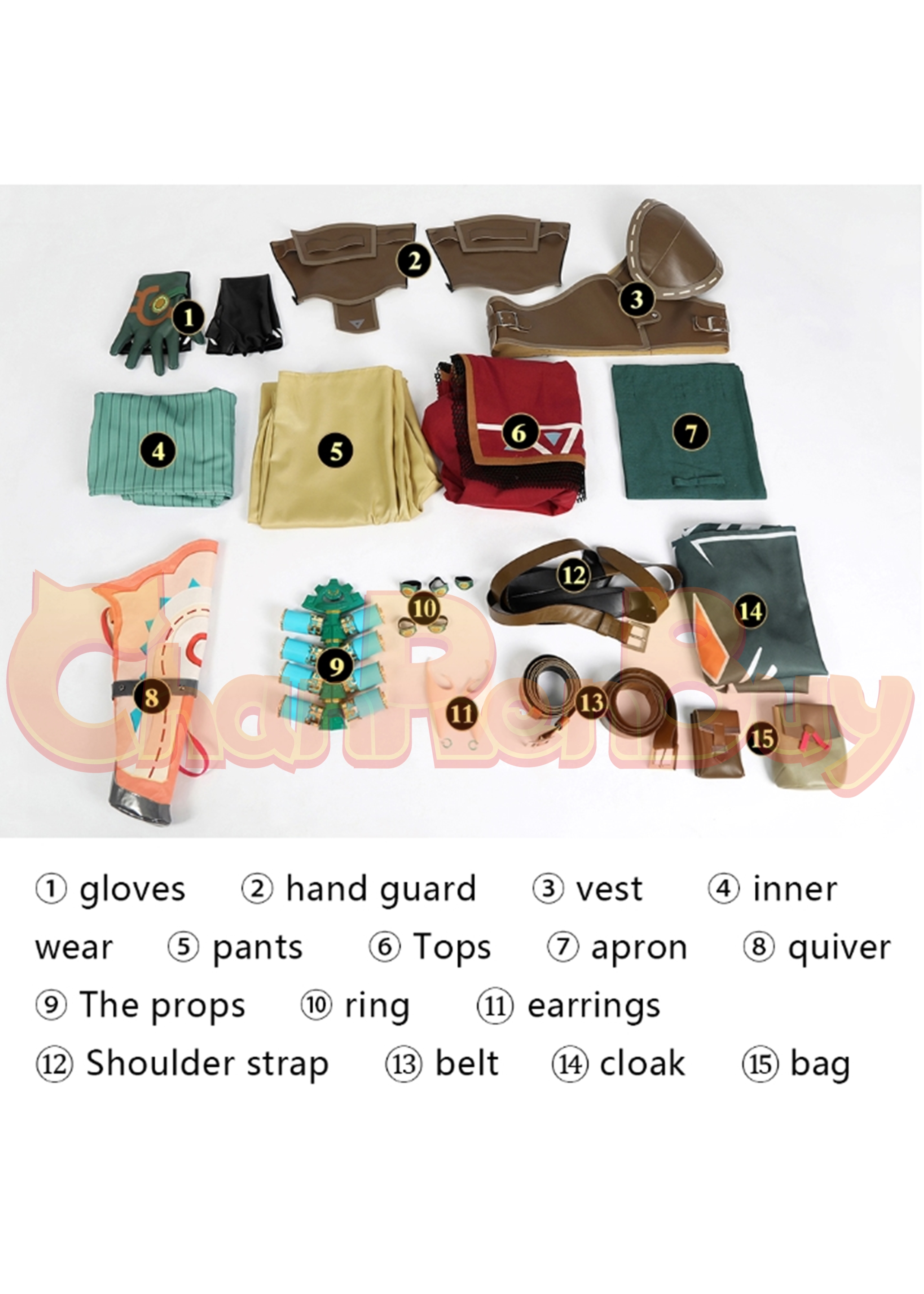 Link Hylian Tunic Costume The Legend of Zelda Tears of the Kingdom Suit Cosplay