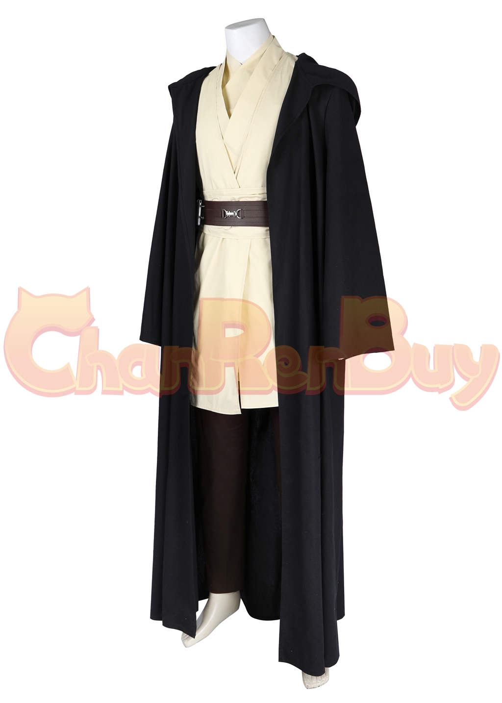 Qui-Gon jinn Costume Star Wars Episode I The Phantom Menace Suit Cosplay Ver.1