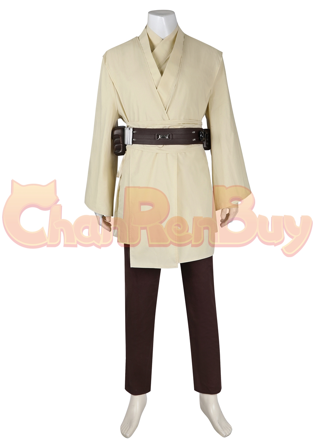 Qui-Gon jinn Costume Star Wars Episode I The Phantom Menace Suit Cosplay Ver.1