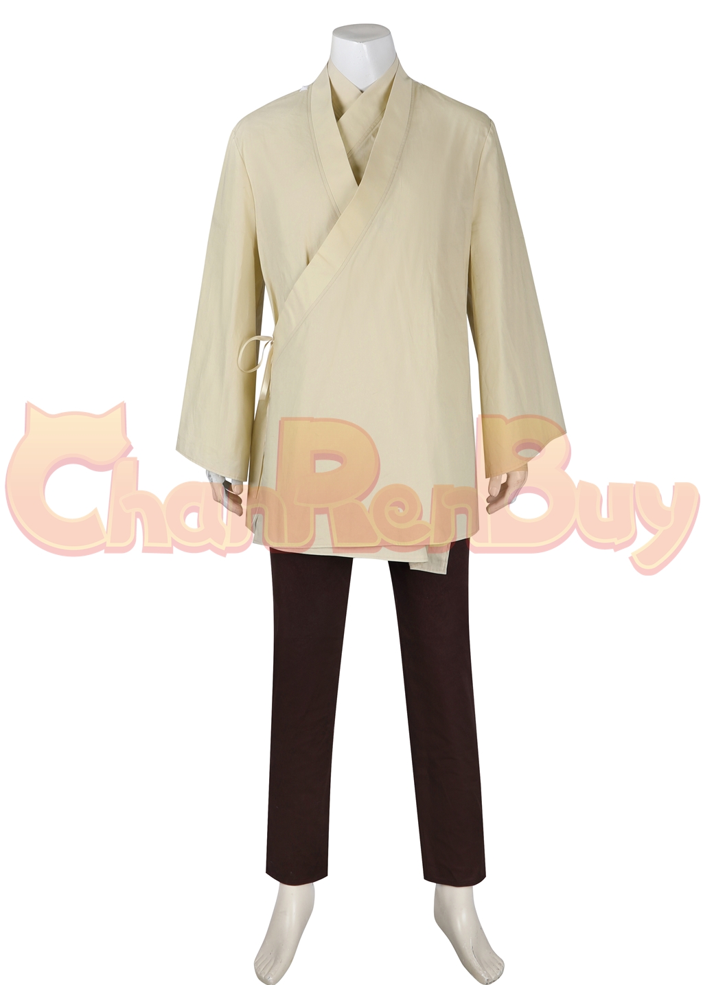 Qui-Gon jinn Costume Star Wars Episode I The Phantom Menace Suit Cosplay Ver.1