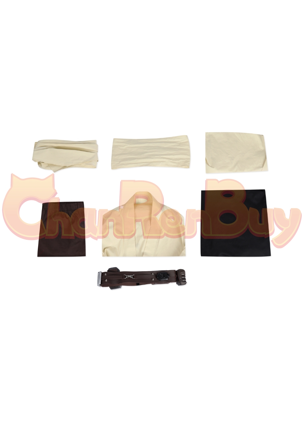 Qui-Gon jinn Costume Star Wars Episode I The Phantom Menace Suit Cosplay Ver.1