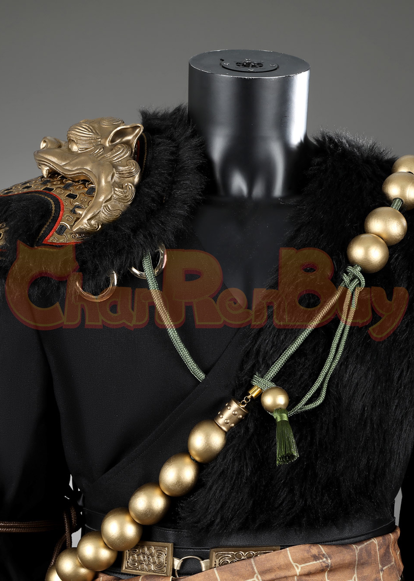 Ebongold Silk Robe Costume Black Myth: Wukong Suit Cosplay