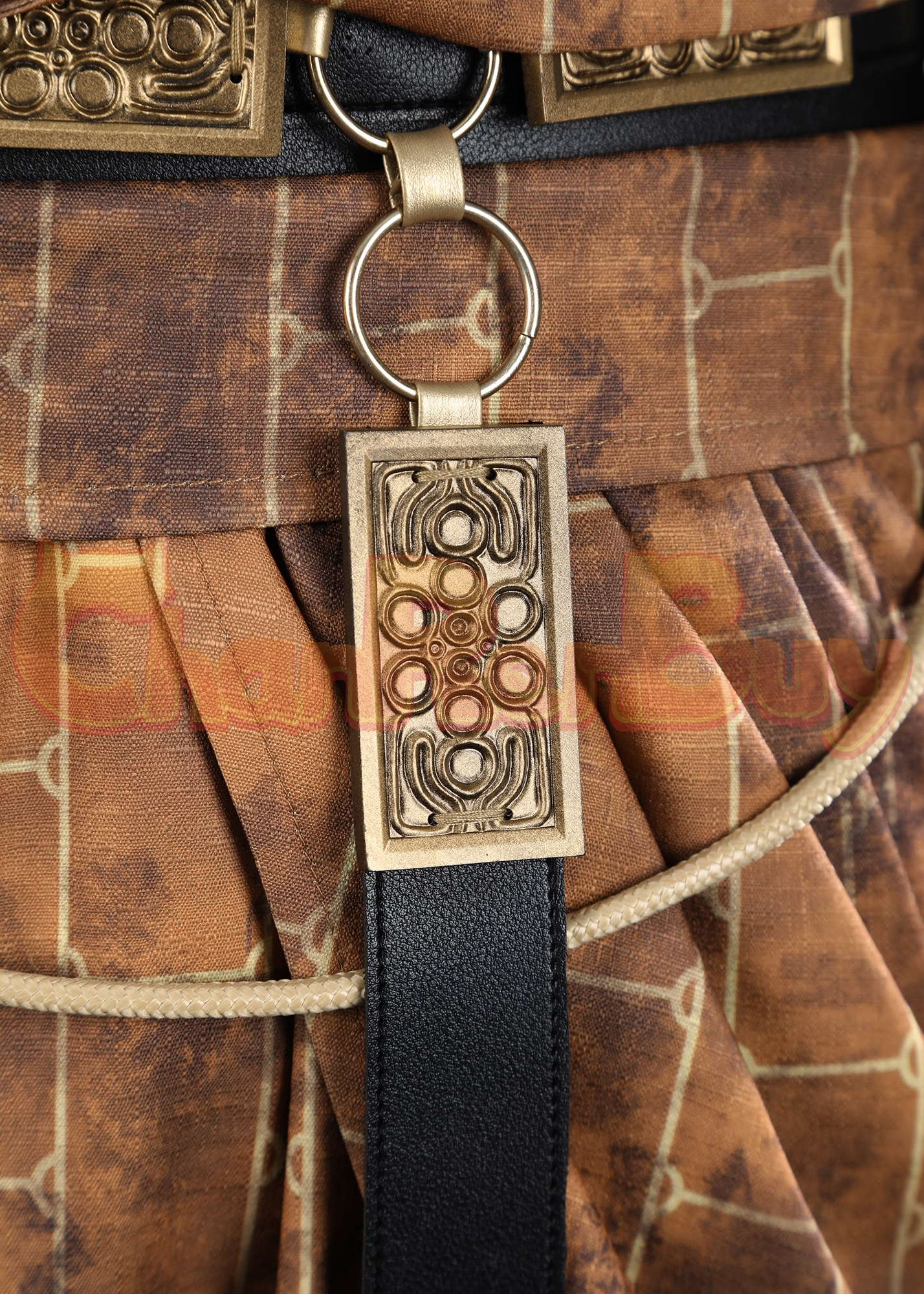 Ebongold Silk Robe Costume Black Myth: Wukong Suit Cosplay